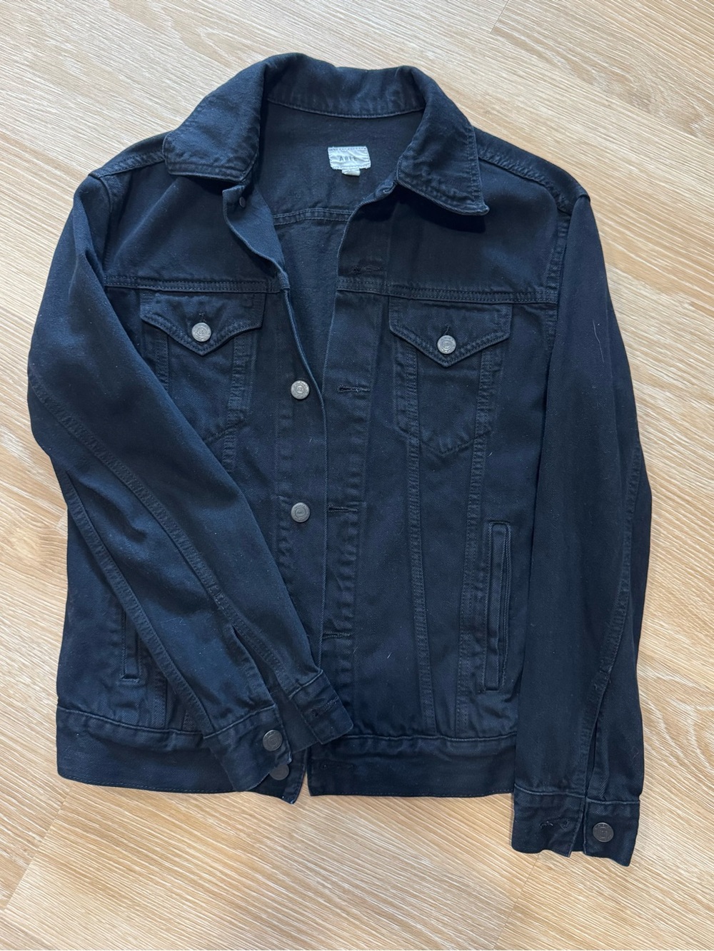 Able Oversized Black Denim Jacket